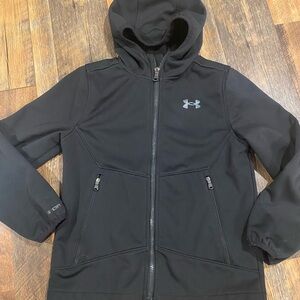 Under Armour boys softshell Black Jacket size youth small